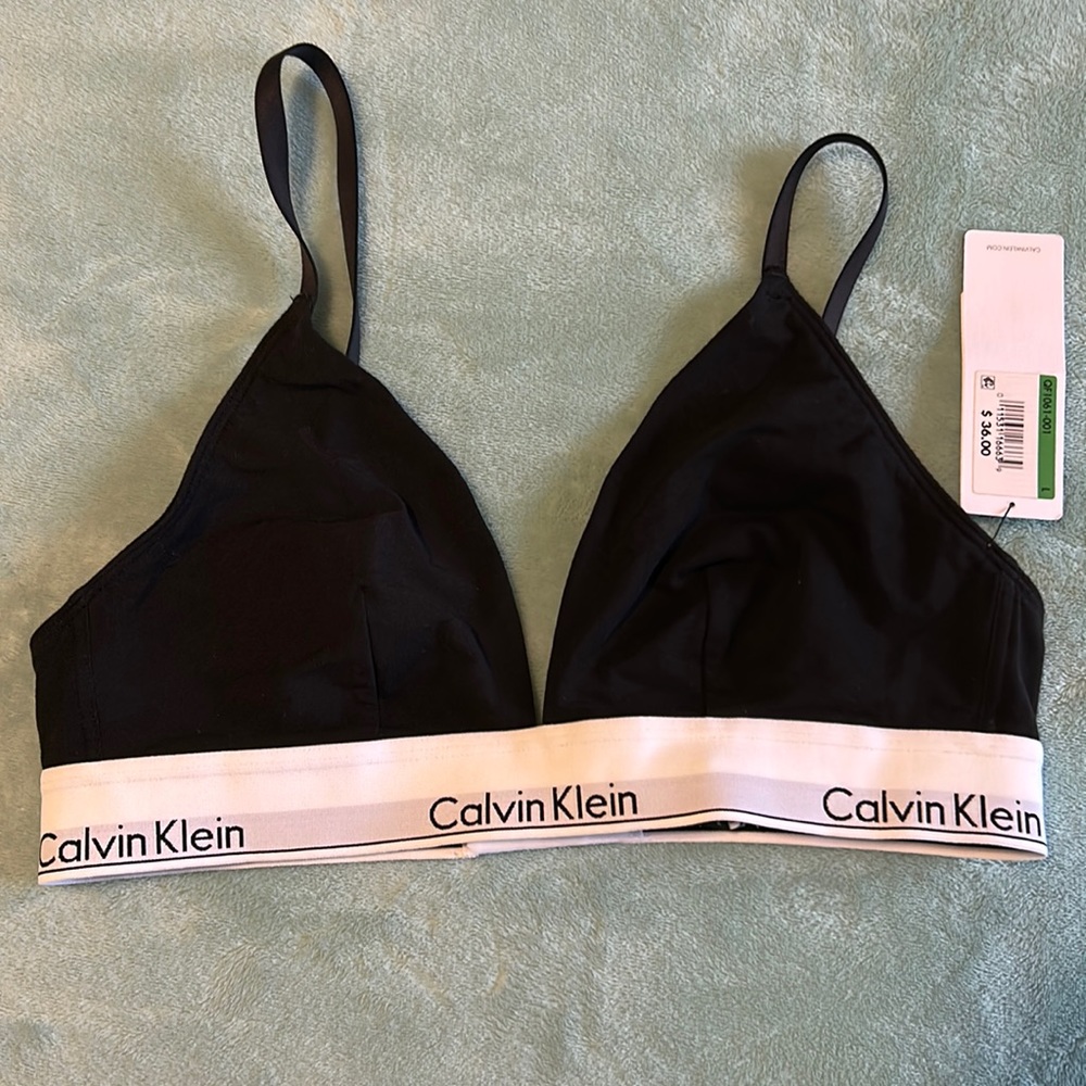 Womens Size L Calvin Klein Triangle Bra NWT brand new with tags
